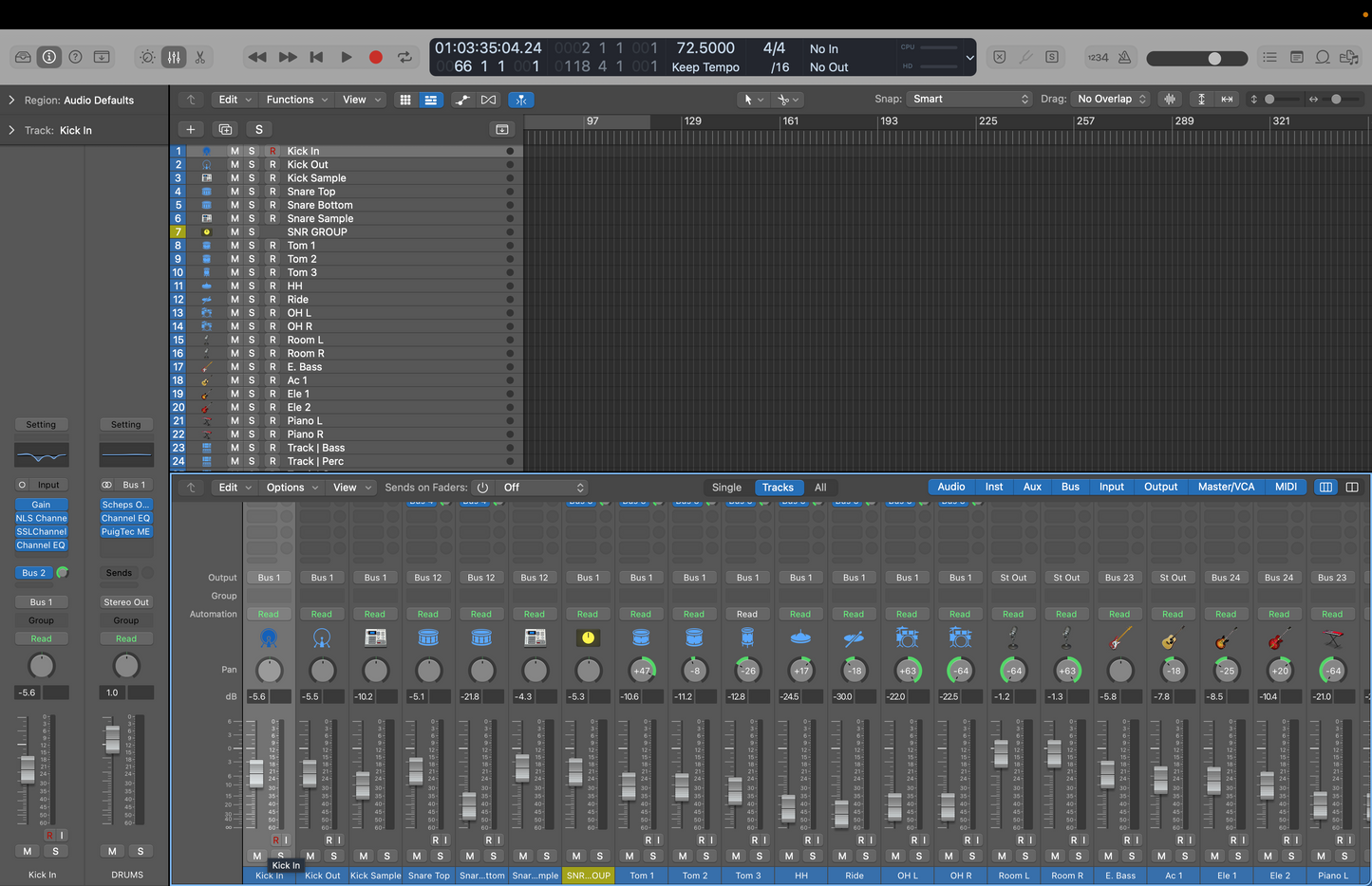 Logic Pro Live Worship Mix Template